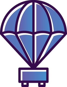 Parachute Vector Icon Design