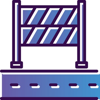 Road Block Vector Icon Design