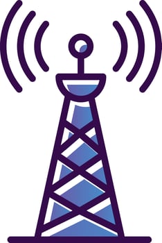 Radio tower Vector Icon Design