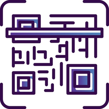 Qr code scan Vector Icon Design