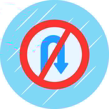 No Turn Vector Icon Design