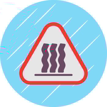 Hot Surface Vector Icon Design