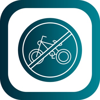 No Motorcycles Vector Icon Design