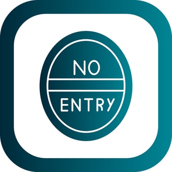 No Entry Vector Icon Design