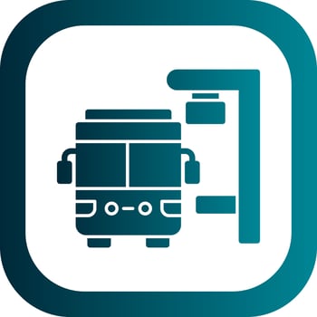 Bus Stop Vector Icon Design