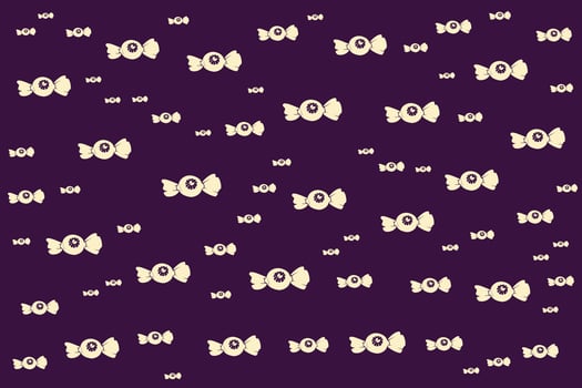 Hand drawn flat Halloween pattern design vector