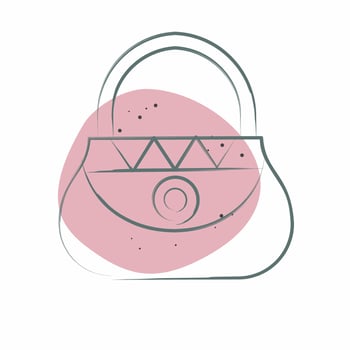 Icon Bag. related to Indigenous People symbol. Color Spot Style. simple design editable. simple illustration vector