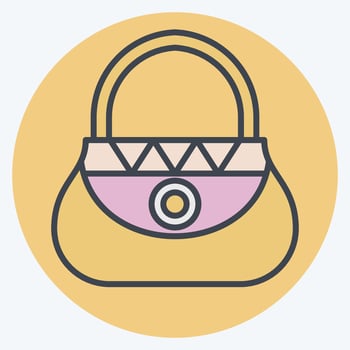 Icon Bag. related to Indigenous People symbol. color mate style. simple design editable. simple illustration vector