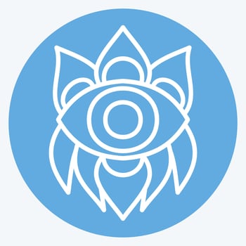 Icon Boho Style. related to Indigenous People symbol. blue eyes style. simple design editable. simple illustration vector