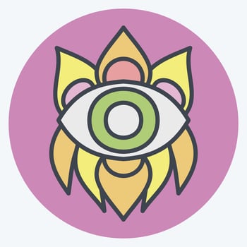Icon Boho Style. related to Indigenous People symbol. color mate style. simple design editable. simple illustration vector