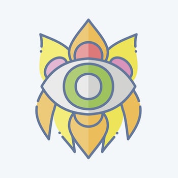 Icon Boho Style. related to Indigenous People symbol. doodle style. simple design editable. simple illustration vector