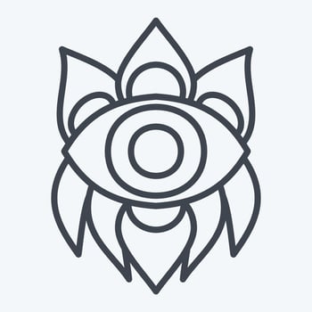 Icon Boho Style. related to Indigenous People symbol. line style. simple design editable. simple illustration vector