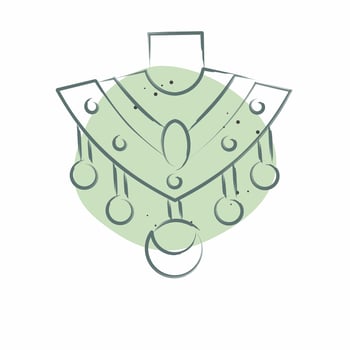 Icon Necklace. related to Indigenous People symbol. Color Spot Style. simple design editable. simple illustration vector