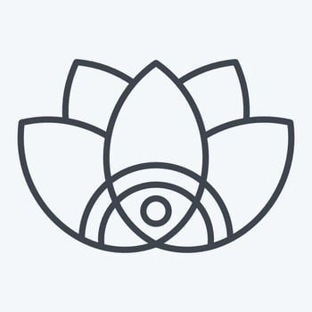 Icon Flower. related to Indigenous People symbol. line style. simple design editable. simple illustration vector