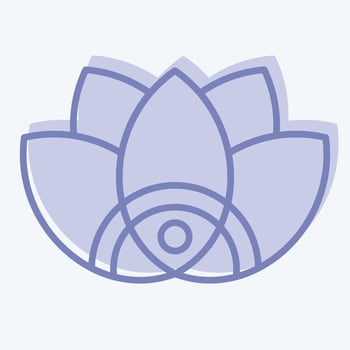 Icon Flower. related to Indigenous People symbol. two tone style. simple design editable. simple illustration vector