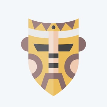Icon Mask. related to Indigenous People symbol. flat style. simple design editable. simple illustration vector