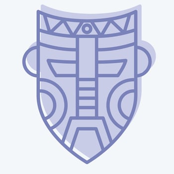 Icon Mask. related to Indigenous People symbol. two tone style. simple design editable. simple illustration vector