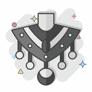 Icon Necklace. related to Indigenous People symbol. comic style. simple design editable. simple illustration vector
