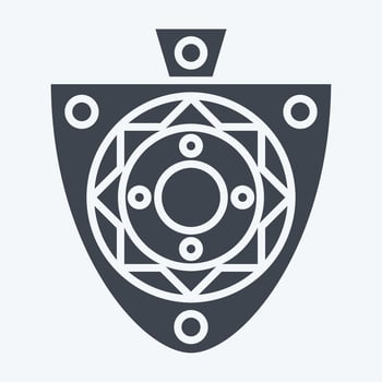 Icon Pendant. related to Indigenous People symbol. glyph style. simple design editable. simple illustration vector
