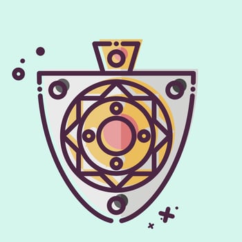 Icon Pendant. related to Indigenous People symbol. MBE style. simple design editable. simple illustration vector