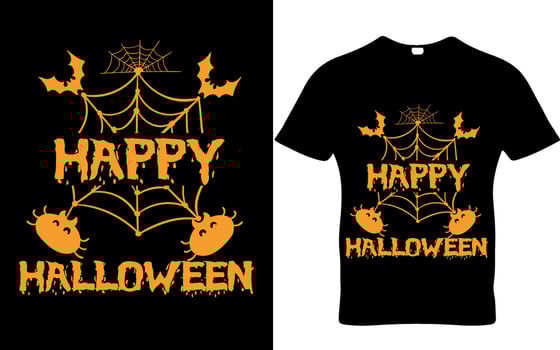 Vector Halloween scary pumpkin night t-shirt design