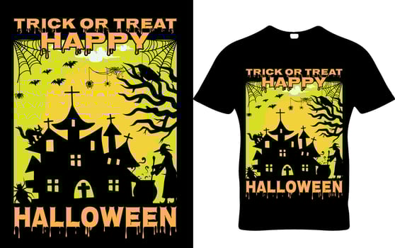 Vector Halloween scary pumpkin night t-shirt design