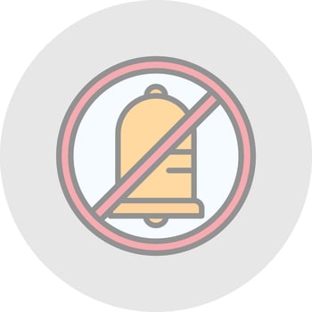 No Alarm Vector Icon Design