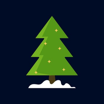 Snow Tree Illustration Vector
