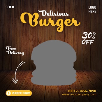 burger social media template psd