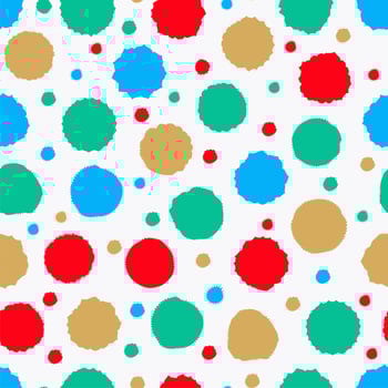 Hand drawn chaotic dots, spots and blobs vector seamless pattern. Endless texture for website, banner, print, card