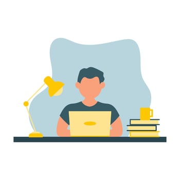 Learning Education Illustration Vector , Icon , Study Illustration