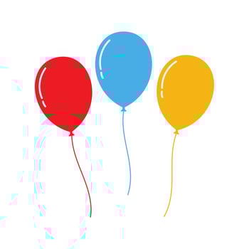 Balloon Illustration Vector Element , Balloon Birthday , Celebration , Decoration Element and Anniversary