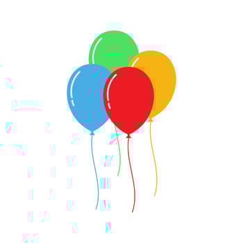 Balloon Illustration Vector Element , Balloon Birthday , Celebration , Decoration Element and Anniversary
