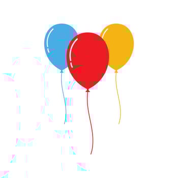Balloon Illustration Vector Element , Balloon Birthday , Celebration , Decoration Element and Anniversary