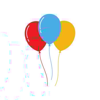 Balloon Illustration Vector Element , Balloon Birthday , Celebration , Decoration Element and Anniversary