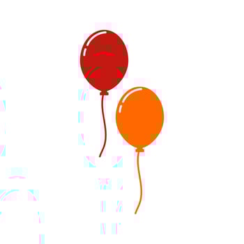 Balloon Illustration Vector Element , Balloon Birthday , Celebration , Decoration Element and Anniversary