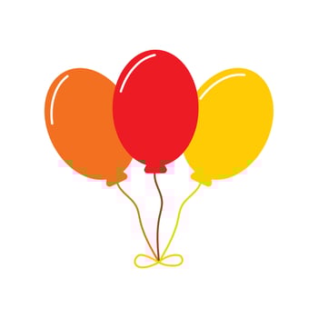 Balloon Illustration Vector Element , Balloon Birthday , Celebration , Decoration Element and Anniversary