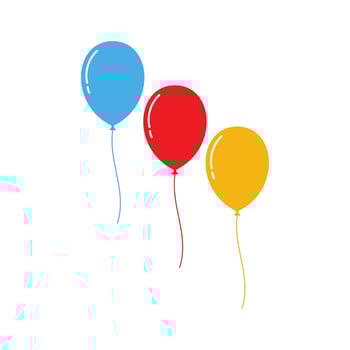Balloon Illustration Vector Element , Balloon Birthday , Celebration , Decoration Element and Anniversary