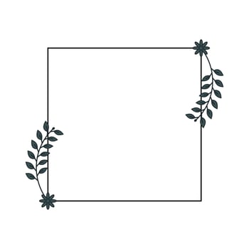 Floral Border Frame Element , Aesthetic Border Frame vector