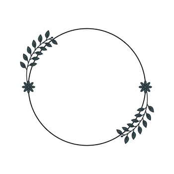 Floral Border Frame Element , Aesthetic Border Frame vector