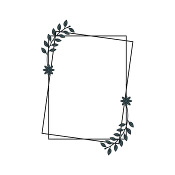 Floral Border Frame Element , Aesthetic Border Frame vector