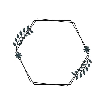 Floral Border Frame Element , Aesthetic Border Frame vector
