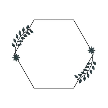 Floral Border Frame Element , Aesthetic Border Frame vector
