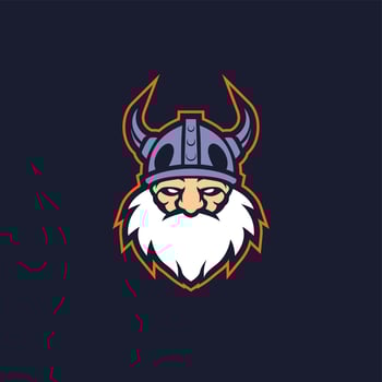 VIKING HEAD MASCOT LOGO DESIGN TEMPLATE vector