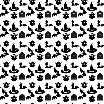 Seamless halloween pattern design, Creative halloween layout for your designWeb vector