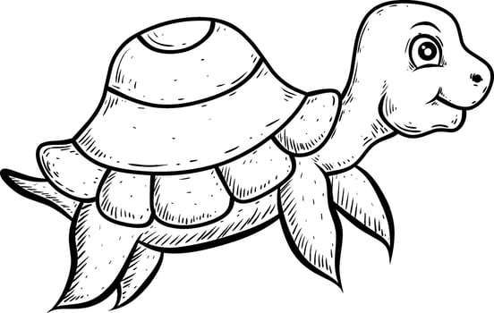 turtle cartoon isolated background vector