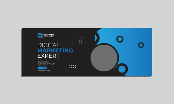 marketing agency social media cover banner design. corporate business social media cover banner post template vector