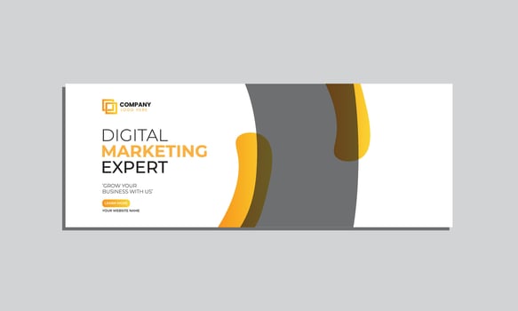 marketing agency social media cover banner design. corporate business social media cover banner post template vector