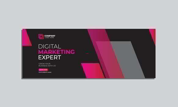 marketing agency social media cover banner design. corporate business social media cover banner post template vector