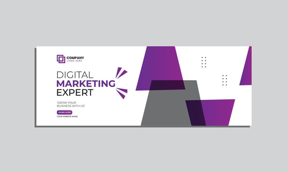 marketing agency social media cover banner design. corporate business social media cover banner post template vector